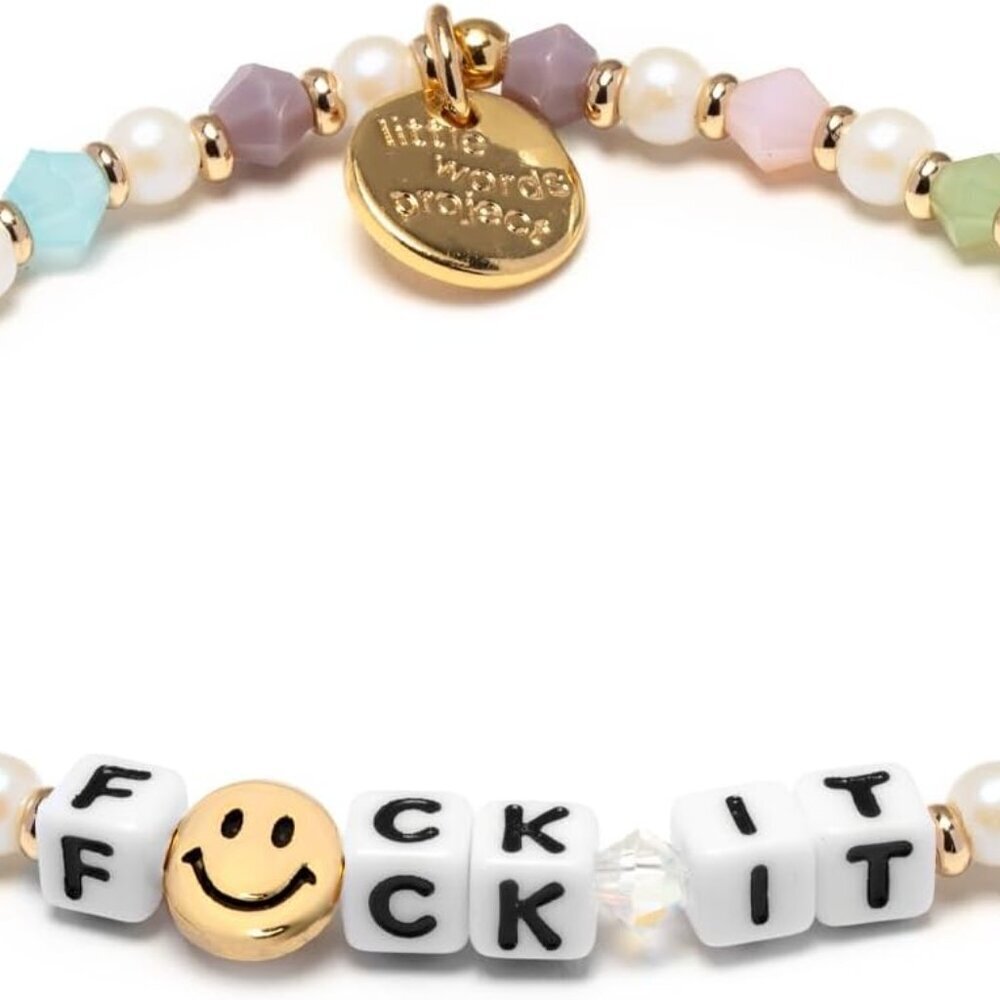 F*ck It Beaded Bracelet Inspirational Gift for Women Men Positive Message